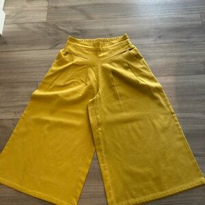 Yellow Wide-Leg Pants